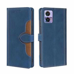 For Motorola Edge 30 Neo Skin Feel Magnetic Buckle Leather Phone Case(Blue)