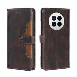 For Huawei Mate 50 Skin Feel Magnetic Buckle Leather Phone Case(Brown)