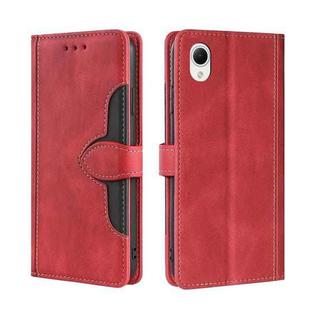 For Samsung Galaxy A23e/A22e Skin Feel Magnetic Buckle Leather Phone Case(Red)