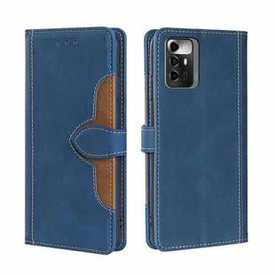 For ZTE Blade A72 5G Skin Feel Magnetic Buckle Leather Phone Case(Blue)