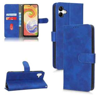 For Samsung Galaxy A04 4G Skin Feel Magnetic Flip Leather Phone Case(Blue)