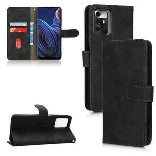 For ZTE Blade A72 5G Skin Feel Magnetic Flip Leather Phone Case(Black)