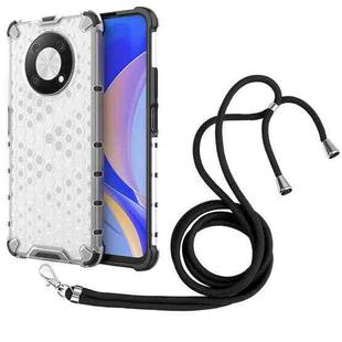 For Huawei nova Y90 4G Lanyard Honeycomb Phone Case(White)