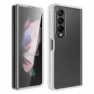 For Samsung Galaxy Z Fold4 Frosted Hard PC Soft TPU Phone Case(Transparent)
