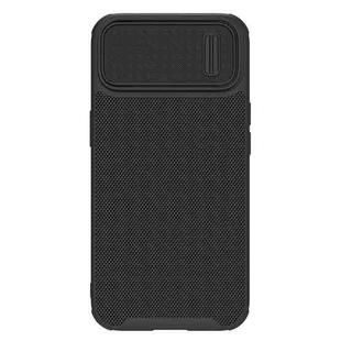 For iPhone 14 NILLKIN 3D Textured Camshield PC + TPU Phone Case(Black)