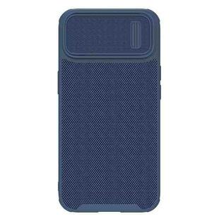 For iPhone 14 Plus  NILLKIN 3D Textured Camshield PC + TPU Phone Case(Blue)