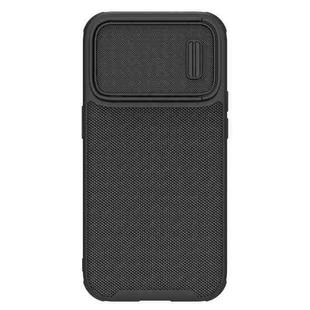 For iPhone 14 Pro Max NILLKIN 3D Textured Camshield PC + TPU Phone Case(Black)