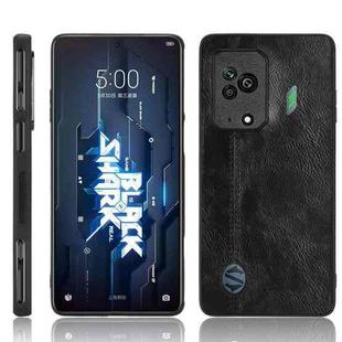 For Xiaomi Black Shark 5 Sewing Cow Pattern Skin PC + PU + TPU Case(Black)