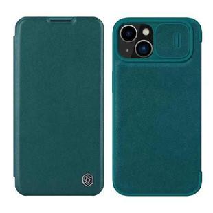 For iPhone 14 NILLKIN QIN Series Pro Leather Phone Case(Green)