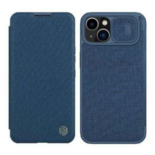 For iPhone 14 NILLKIN QIN Series Pro Leather Phone Case(Blue)