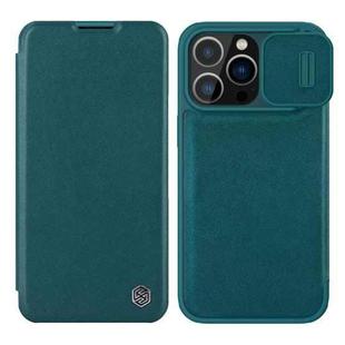 For iPhone 14 Pro NILLKIN QIN Series Pro Leather Phone Case(Green)