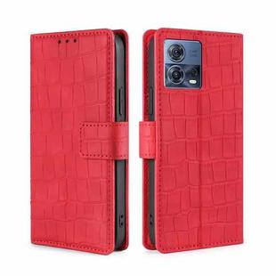 For Motorola Edge S30 Pro 5G/Edge 30 Fusion Skin Feel Crocodile Magnetic Clasp Leather Phone Case(Red)