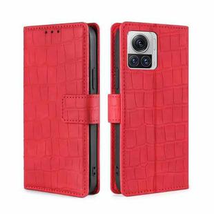 For Motorola Edge X30 Pro 5G/Edge 30 Ultra Skin Feel Crocodile Magnetic Clasp Leather Phone Case(Red)