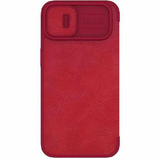 For iPhone 14 Plus  NILLKIN QIN Series Pro Crazy Horse Texture Leather Case(Red)