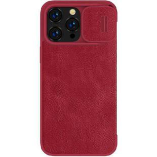 For iPhone 14 Pro Max NILLKIN QIN Series Pro Crazy Horse Texture Leather Case(Red)