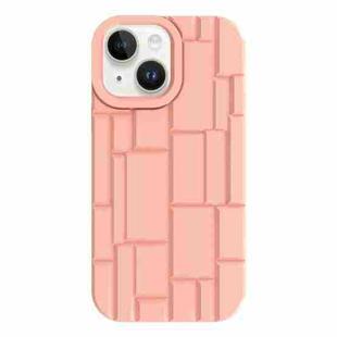 For iPhone 14 3D Ice Cubes Liquid Silicone Phone Case(Pink)