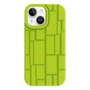 For iPhone 14 Plus  3D Ice Cubes Liquid Silicone Phone Case(Green)