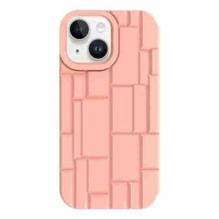 For iPhone 14 Plus  3D Ice Cubes Liquid Silicone Phone Case(Pink)