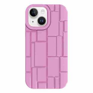 For iPhone 14 Plus  3D Ice Cubes Liquid Silicone Phone Case(Purple)