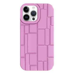 For iPhone 14 Pro Max 3D Ice Cubes Liquid Silicone Phone Case(Purple)