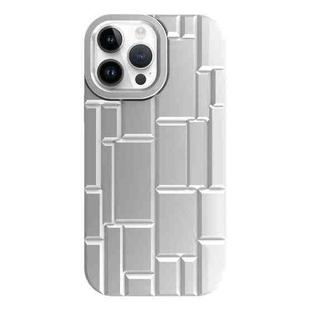 For iPhone 14 Pro Max 3D Ice Cubes Liquid Silicone Phone Case(Silver)