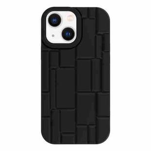 For iPhone 13 3D Ice Cubes Liquid Silicone Phone Case(Black)