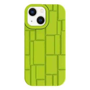 For iPhone 13 3D Ice Cubes Liquid Silicone Phone Case(Green)