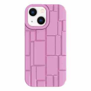 For iPhone 13 3D Ice Cubes Liquid Silicone Phone Case(Purple)