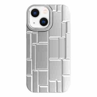 For iPhone 13 3D Ice Cubes Liquid Silicone Phone Case(Silver)