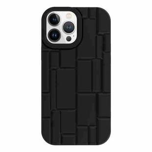 For iPhone 13 Pro 3D Ice Cubes Liquid Silicone Phone Case(Black)