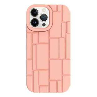 For iPhone 13 Pro 3D Ice Cubes Liquid Silicone Phone Case(Pink)