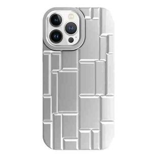 For iPhone 13 Pro 3D Ice Cubes Liquid Silicone Phone Case(Silver)