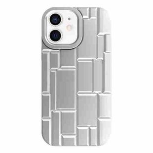 For iPhone 12 / 12 Pro 3D Ice Cubes Liquid Silicone Phone Case(Silver)