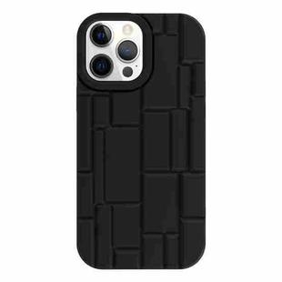 For iPhone 12 Pro Max 3D Ice Cubes Liquid Silicone Phone Case(Black)