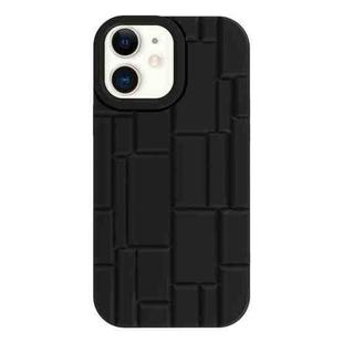 For iPhone 11 3D Ice Cubes Liquid Silicone Phone Case(Black)