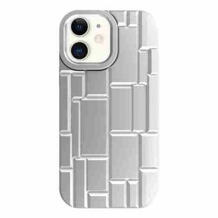 For iPhone 11 3D Ice Cubes Liquid Silicone Phone Case(Silver)