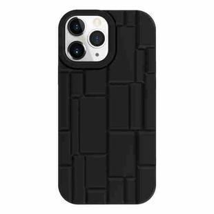 For iPhone 11 Pro Max 3D Ice Cubes Liquid Silicone Phone Case(Black)