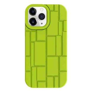 For iPhone 11 Pro Max 3D Ice Cubes Liquid Silicone Phone Case(Green)