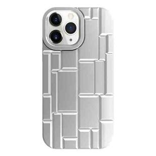 For iPhone 11 Pro Max 3D Ice Cubes Liquid Silicone Phone Case(Silver)