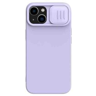 For iPhone 14 NILLKIN CamShield MagSafe Liquid Silicone Phone Case(Purple)