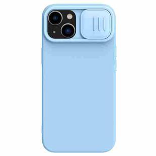 For iPhone 14 Plus NILLKIN CamShield MagSafe Liquid Silicone Phone Case (Sky Blue)