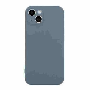 For iPhone 14 Straight Edge Solid Color TPU Shockproof Phone Case(Lavender Grey)