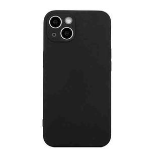 For iPhone 14 Plus  Straight Edge Solid Color TPU Shockproof Phone Case(Black)