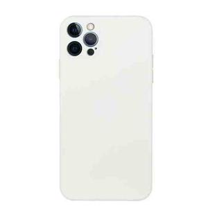 For iPhone 14 Pro Straight Edge Solid Color TPU Shockproof Phone Case(White)