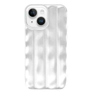 For iPhone 14 3D Stripe TPU Phone Case(Silver)