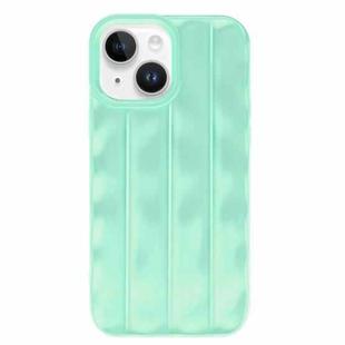 For iPhone 14 Plus  3D Stripe TPU Phone Case(Mint Green)