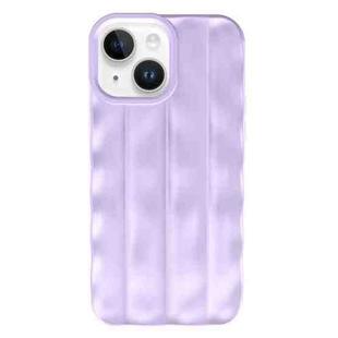 For iPhone 14 Plus  3D Stripe TPU Phone Case(Purple)