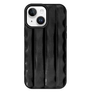 For iPhone 14 Plus  3D Stripe TPU Phone Case(Black)