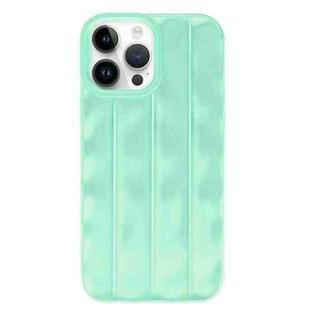 For iPhone 14 Pro 3D Stripe TPU Phone Case(Mint Green)