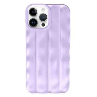 For iPhone 14 Pro 3D Stripe TPU Phone Case(Purple)